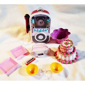 American Girl Kids Musical Toy Set With Karaoke Machine Mini Boombox Play Cake C